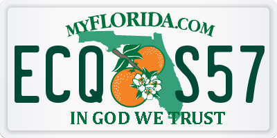 FL license plate ECQS57