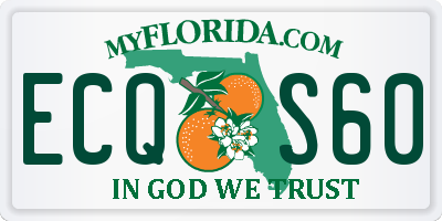 FL license plate ECQS60