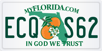 FL license plate ECQS62