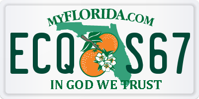 FL license plate ECQS67