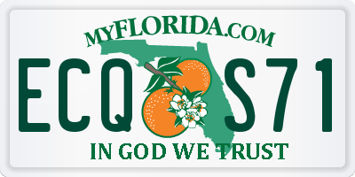 FL license plate ECQS71