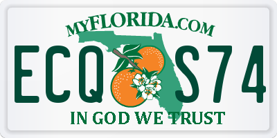 FL license plate ECQS74