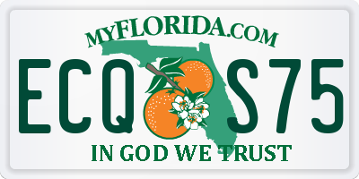 FL license plate ECQS75