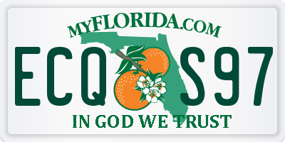 FL license plate ECQS97