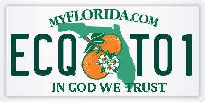 FL license plate ECQT01