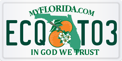 FL license plate ECQT03
