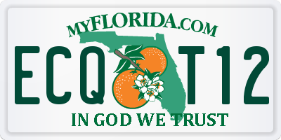 FL license plate ECQT12