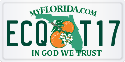 FL license plate ECQT17