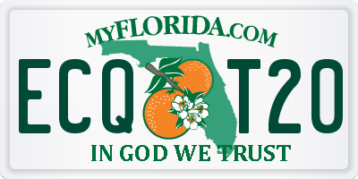 FL license plate ECQT20