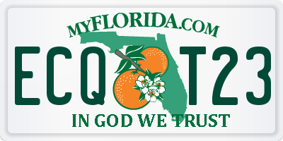 FL license plate ECQT23
