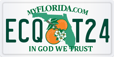 FL license plate ECQT24