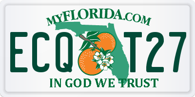 FL license plate ECQT27