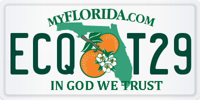 FL license plate ECQT29