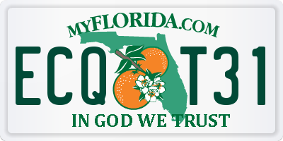FL license plate ECQT31