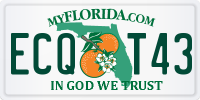 FL license plate ECQT43