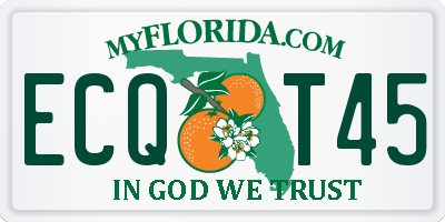 FL license plate ECQT45