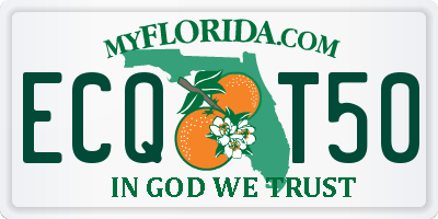 FL license plate ECQT50