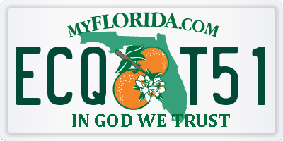 FL license plate ECQT51