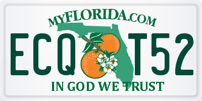 FL license plate ECQT52