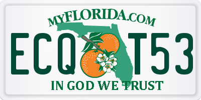 FL license plate ECQT53