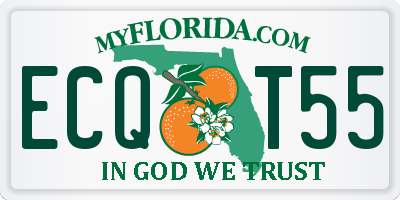 FL license plate ECQT55