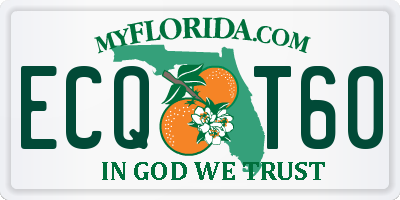 FL license plate ECQT60