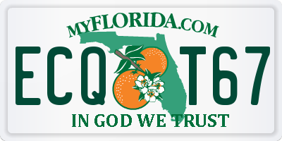 FL license plate ECQT67