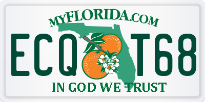FL license plate ECQT68