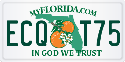 FL license plate ECQT75