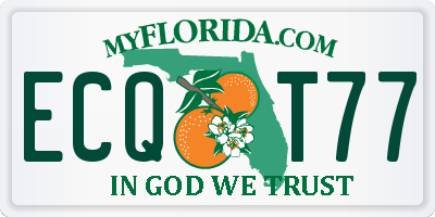 FL license plate ECQT77