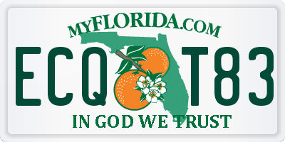 FL license plate ECQT83