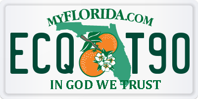 FL license plate ECQT90