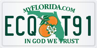 FL license plate ECQT91