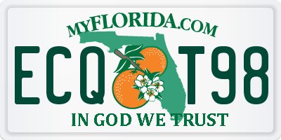 FL license plate ECQT98