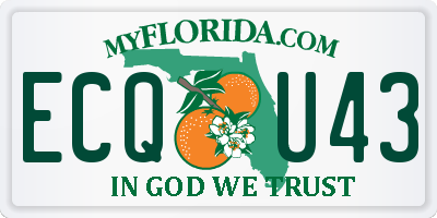 FL license plate ECQU43