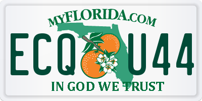 FL license plate ECQU44