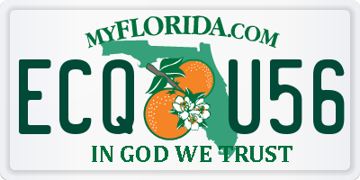 FL license plate ECQU56