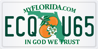 FL license plate ECQU65