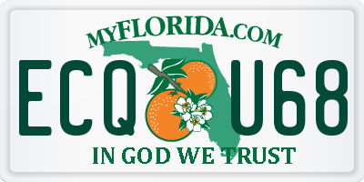 FL license plate ECQU68