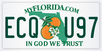 FL license plate ECQU97