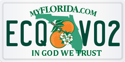 FL license plate ECQV02