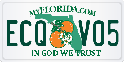 FL license plate ECQV05