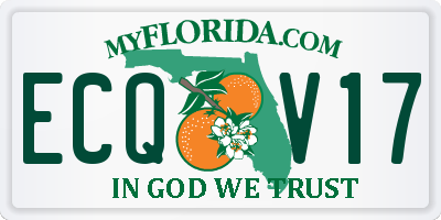 FL license plate ECQV17