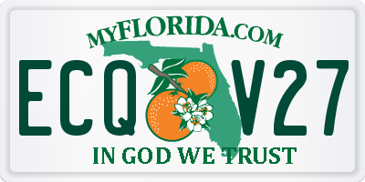 FL license plate ECQV27