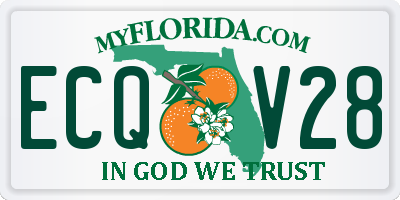 FL license plate ECQV28
