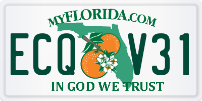 FL license plate ECQV31
