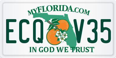 FL license plate ECQV35