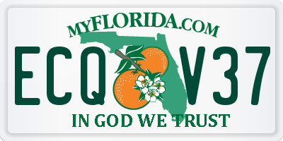 FL license plate ECQV37