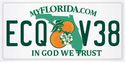FL license plate ECQV38