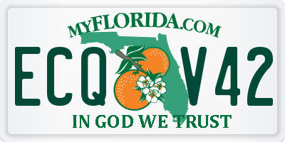 FL license plate ECQV42
